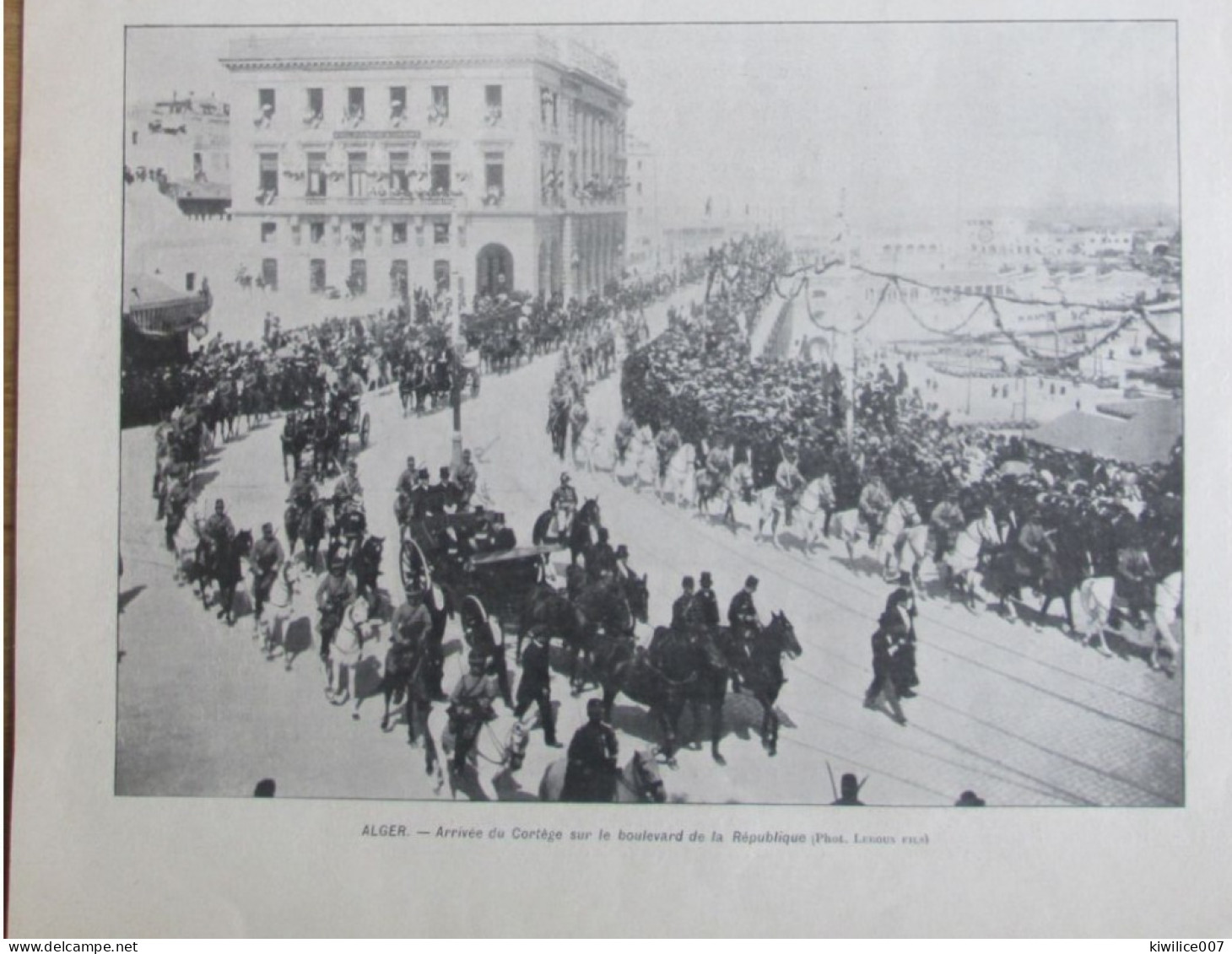 1903 ALGERIE Alger Le Port   Le Président Débarquant  Au Port Quai Amirauté  Revue Mustapha  Oran - Zonder Classificatie