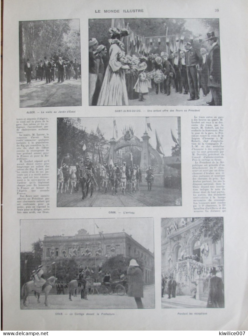 1903 ALGERIE alger le port   le président débarquant  au port quai amirauté  revue mustapha  oran
