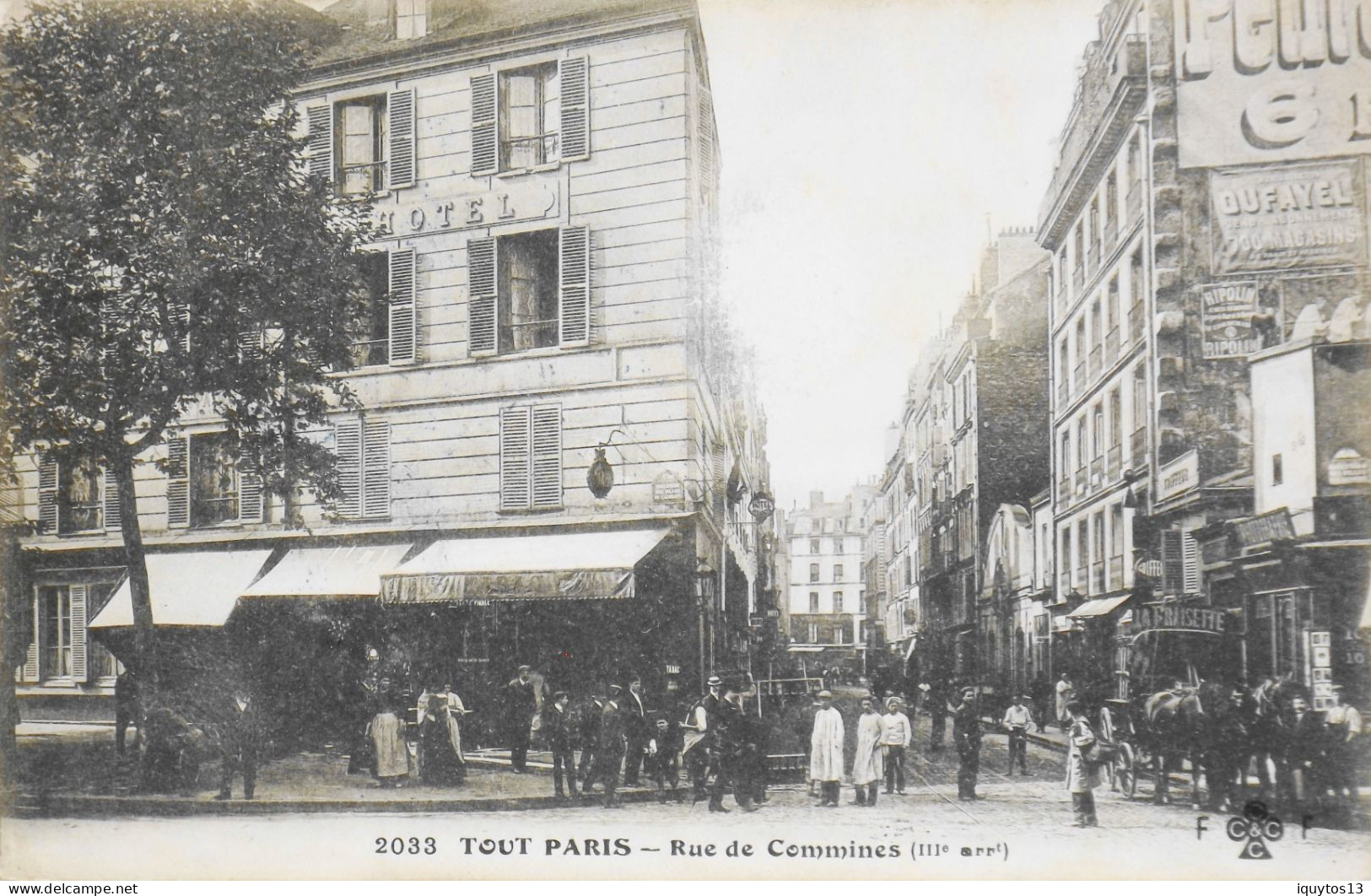 CPA. [75] > TOUT PARIS > N° 2033 - Rue De Commines - Belle Animation (IIIe Arrt.) - Coll. F. Fleury - BE - Arrondissement: 03