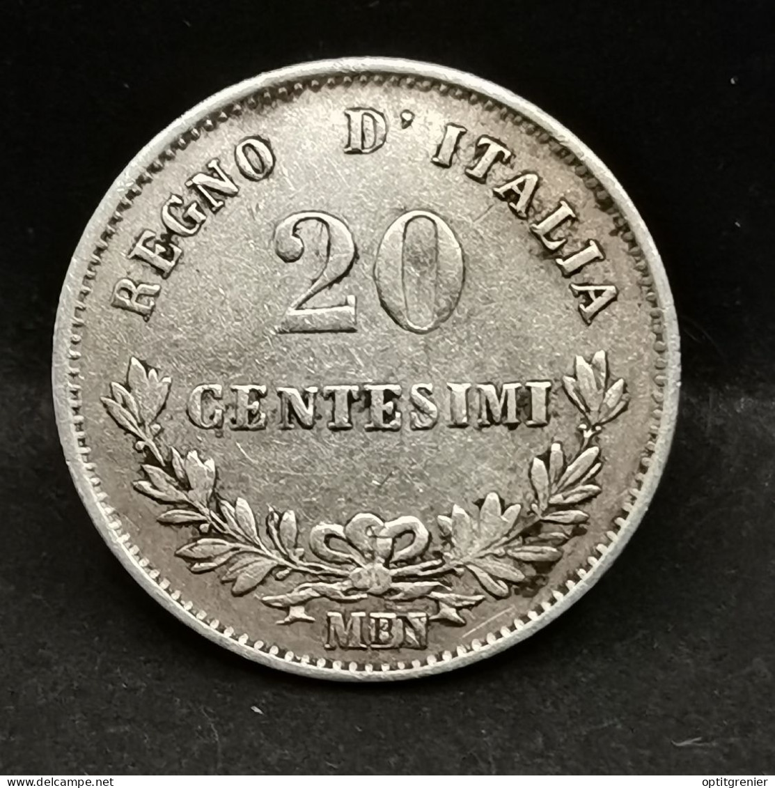 20 CENTESIMI ARGENT 1863 M BN MILAN ITALIE / ITALIA SILVER - 1861-1878 : Vittoro Emanuele II