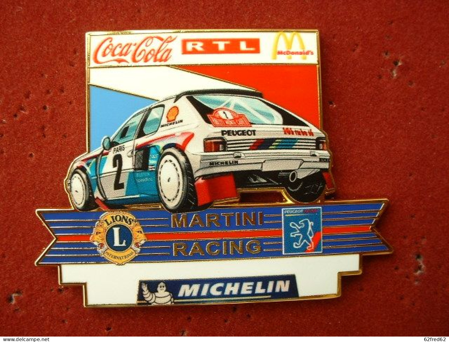 GROS Pin's  PEUGEOT 205 TURBO 16  N°2 - Taille : 60 X 47 Mm - Tirage : 25 Exemplaires - Peugeot