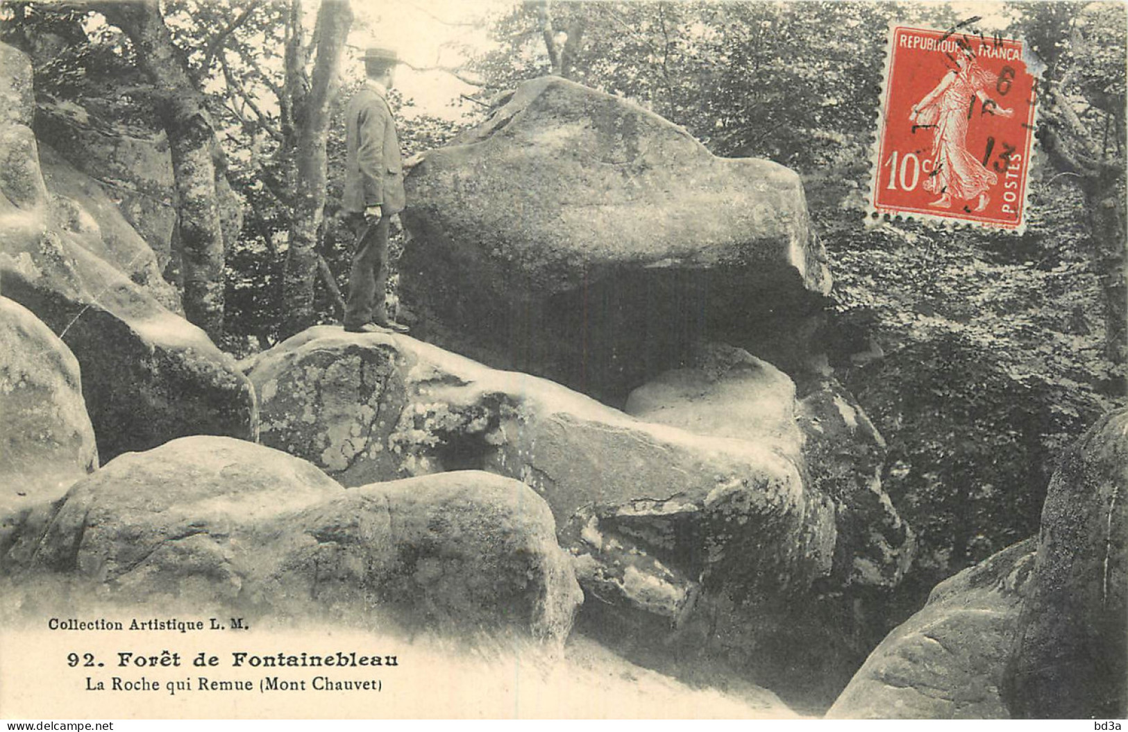 77 - FORET DE FONTAINEBLEAU - ROCHER QUI REMUE - Fontainebleau