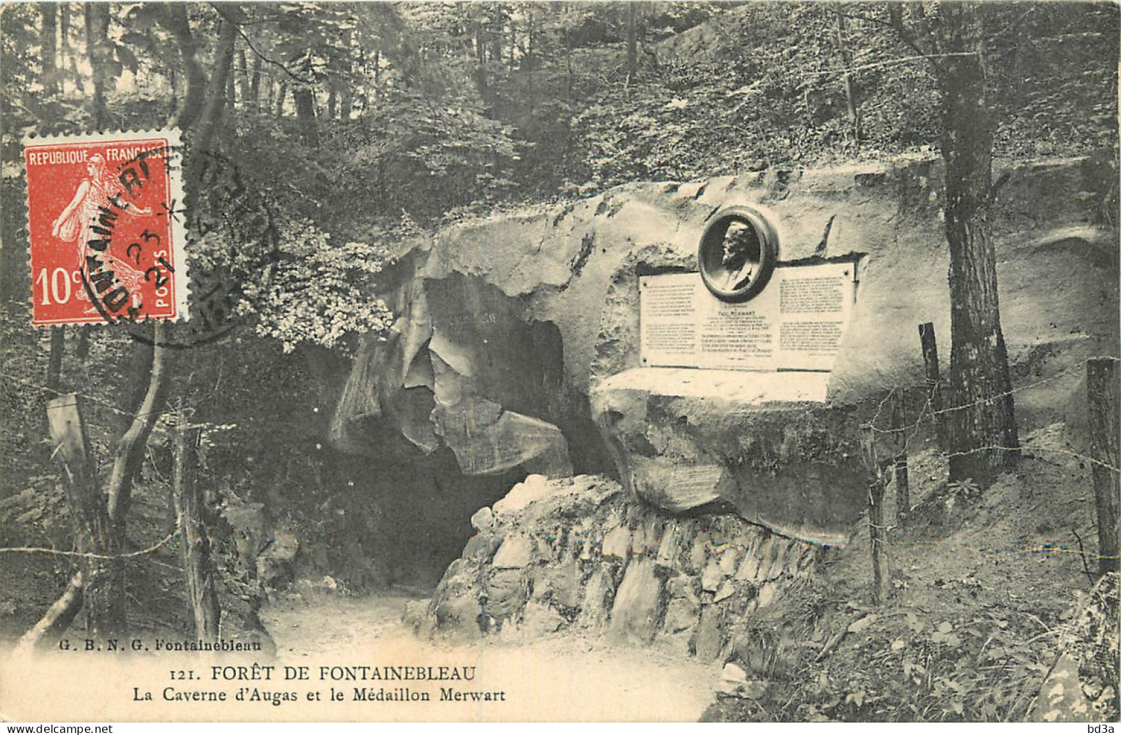 77 - FORET DE FONTAINEBLEAU - CAVERNE D'AUGAS - Fontainebleau