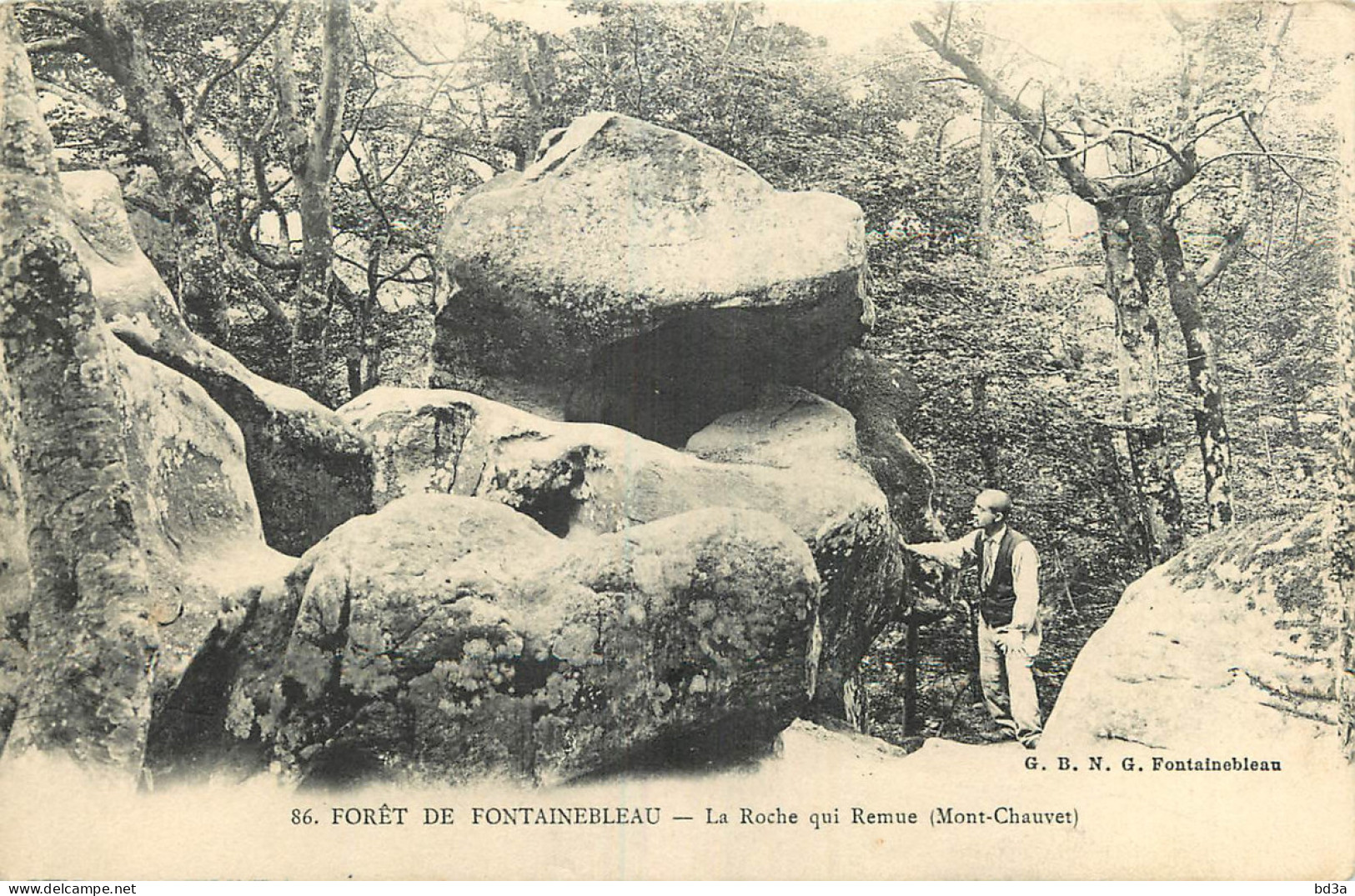 77 - FORET DE FONTAINEBLEAU - ROCHER QUI REMUE - Fontainebleau