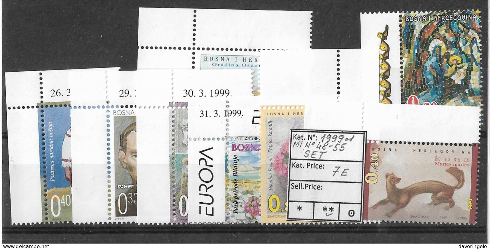 Bosnia-Herzegovina/HP Mostar (CROAT), 1999-year, Mi No 48-55 (COMPLET SET), (**) - Bosnien-Herzegowina