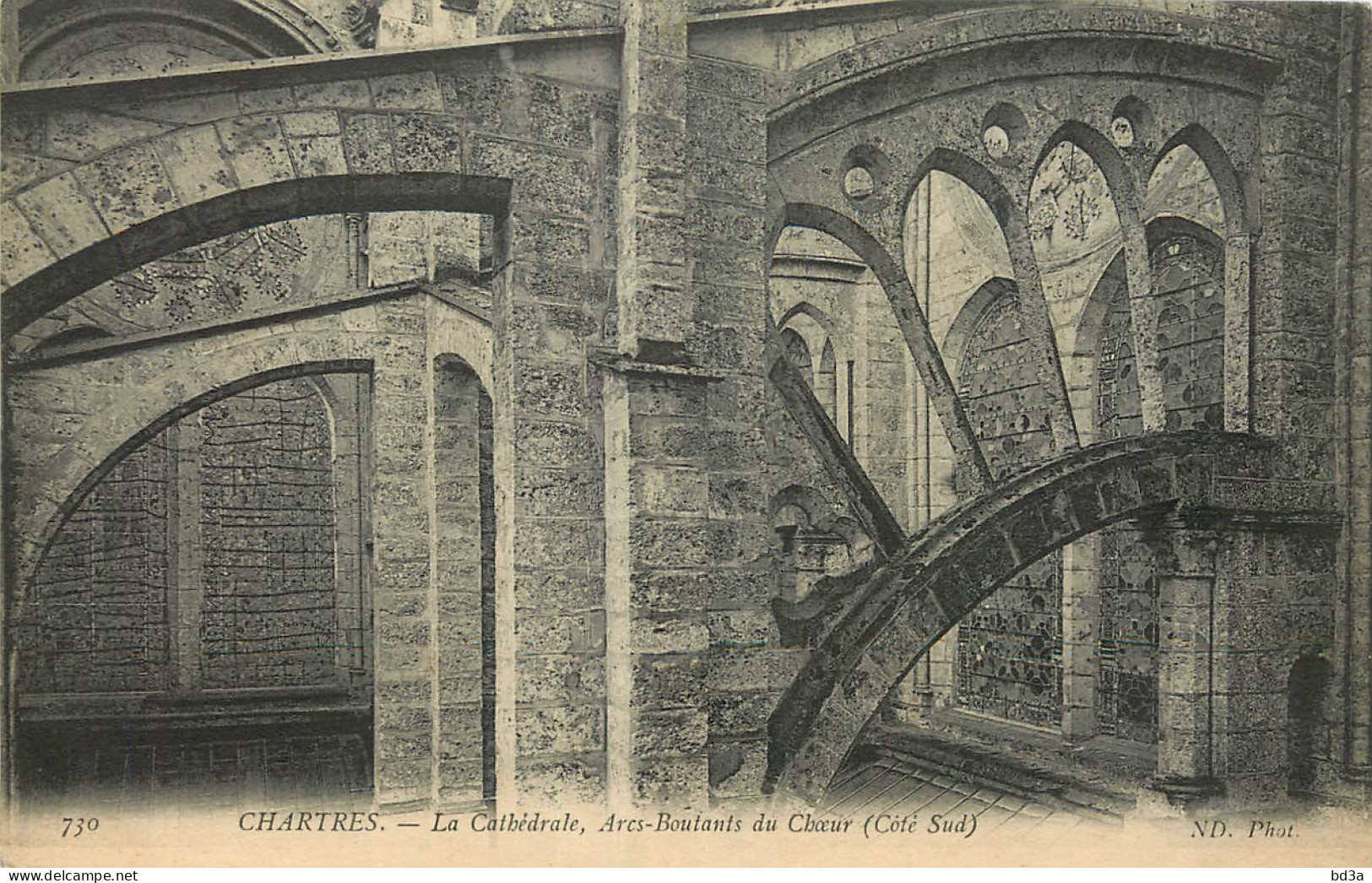 28 - CHARTRES LA CATHEDRALE ARCS BOUTANTS DU CHŒUR - Chartres