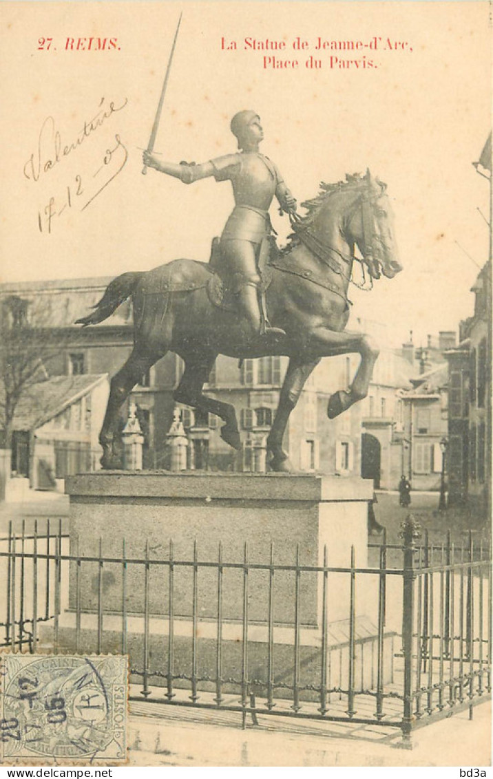 REIMS STATUE DE JEANNE D'ARC -  - Personnages Historiques