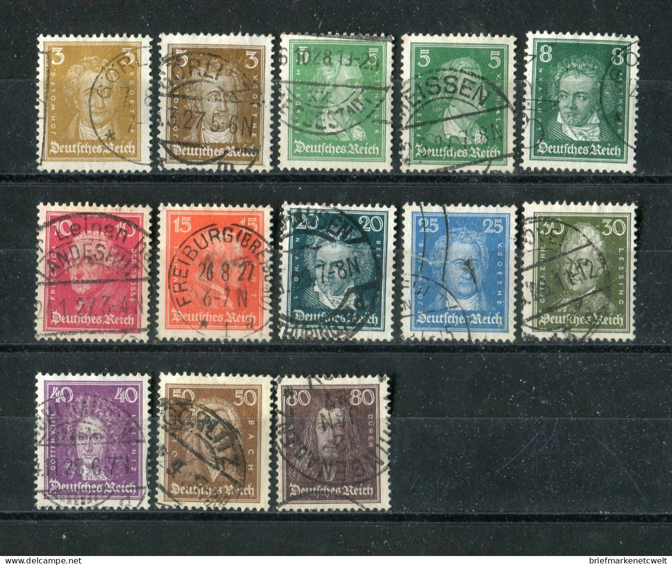 "DEUTSCHES REICH" 1926, Mi. 385-397 Gestempelt (B2009) - Used Stamps