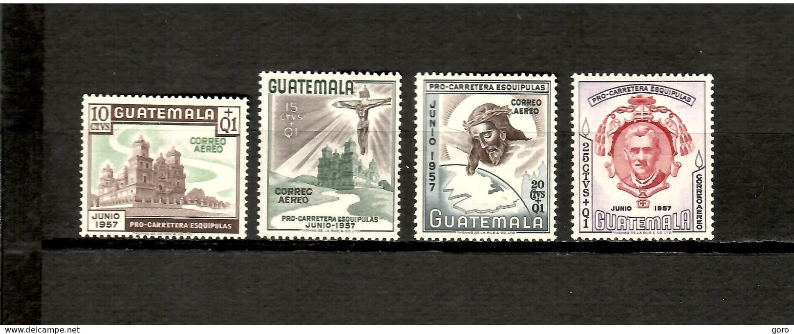 Guatemala   1957  .-  Y&T  Nº   226/229   Aéreo   ** - Guatemala