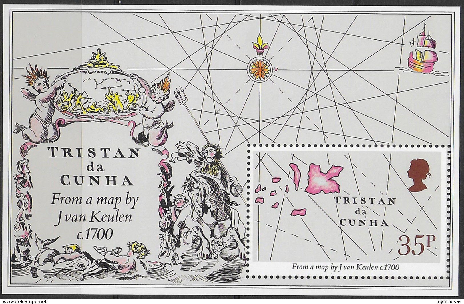 1981 Tristan Da Cunha Early Maps MNH SG N. MS 307 - Otros & Sin Clasificación