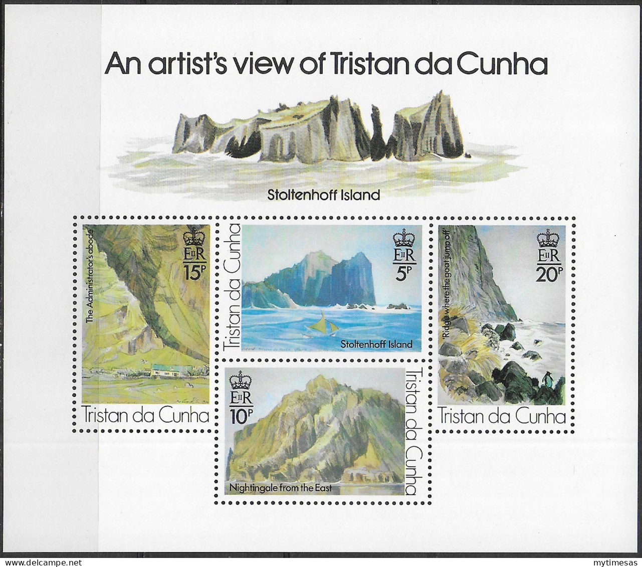 1980 Tristan Da Cunha Paintings By Svensson, 3rd Series MNH SG N. MS 276 - Other & Unclassified