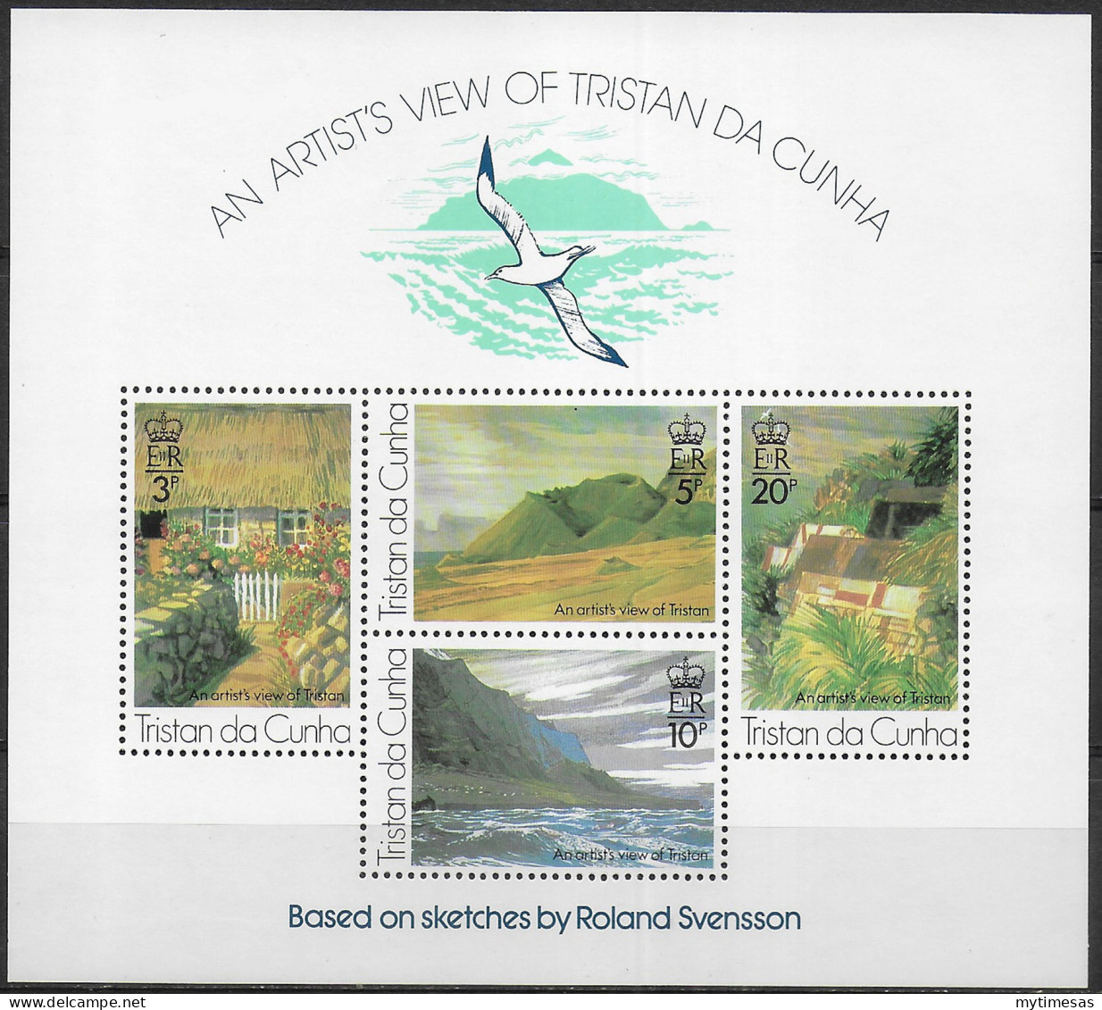 1976 Tristan Da Cunha Paintings By Svensson, 1st Series MNH SG N. MS 211 - Andere & Zonder Classificatie