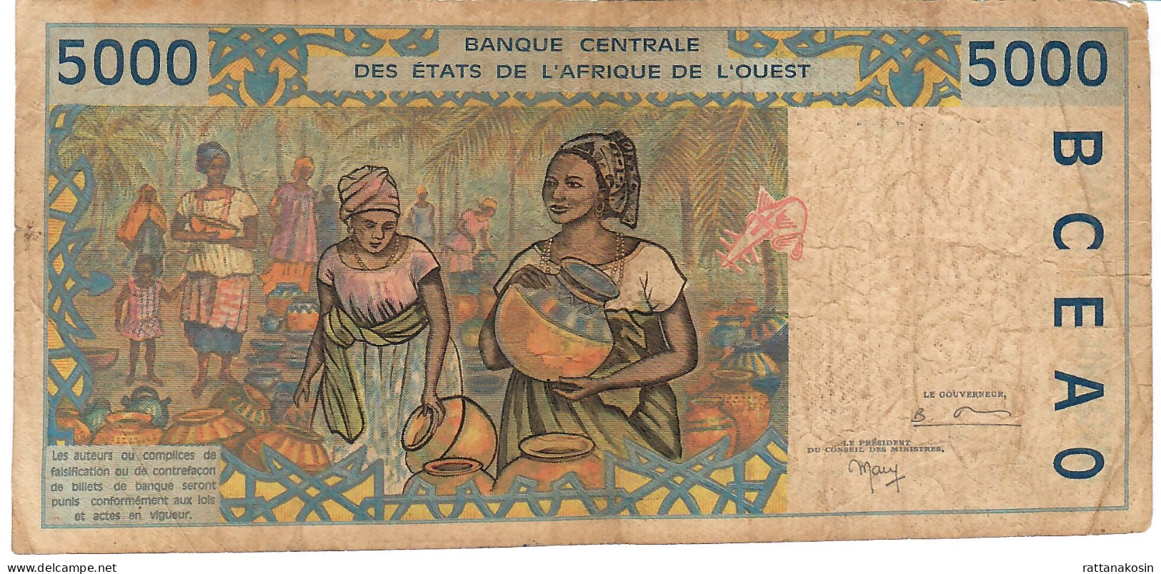 W.A.S. MALI    P413Dg 5000 FRANCS (19)98 1998  Signature 29  FINE NO P.h. - États D'Afrique De L'Ouest