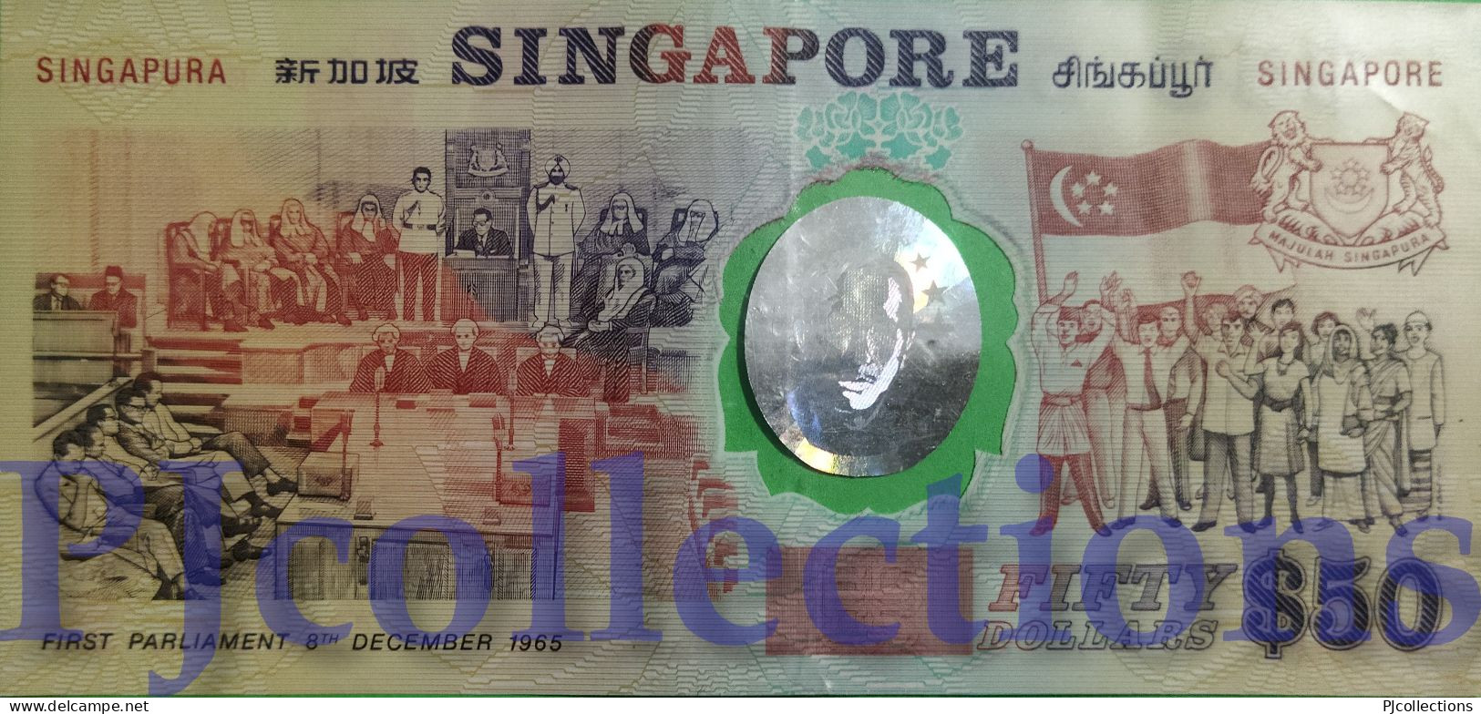 SINGAPORE 50 DOLLARS 1990 PICK 30 POLYMER XF+ - Singapur