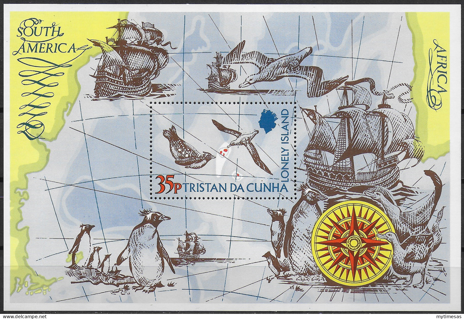 1974 Tristan Da Cunha Lonely Island MNH SG N. MS 192 - Andere & Zonder Classificatie