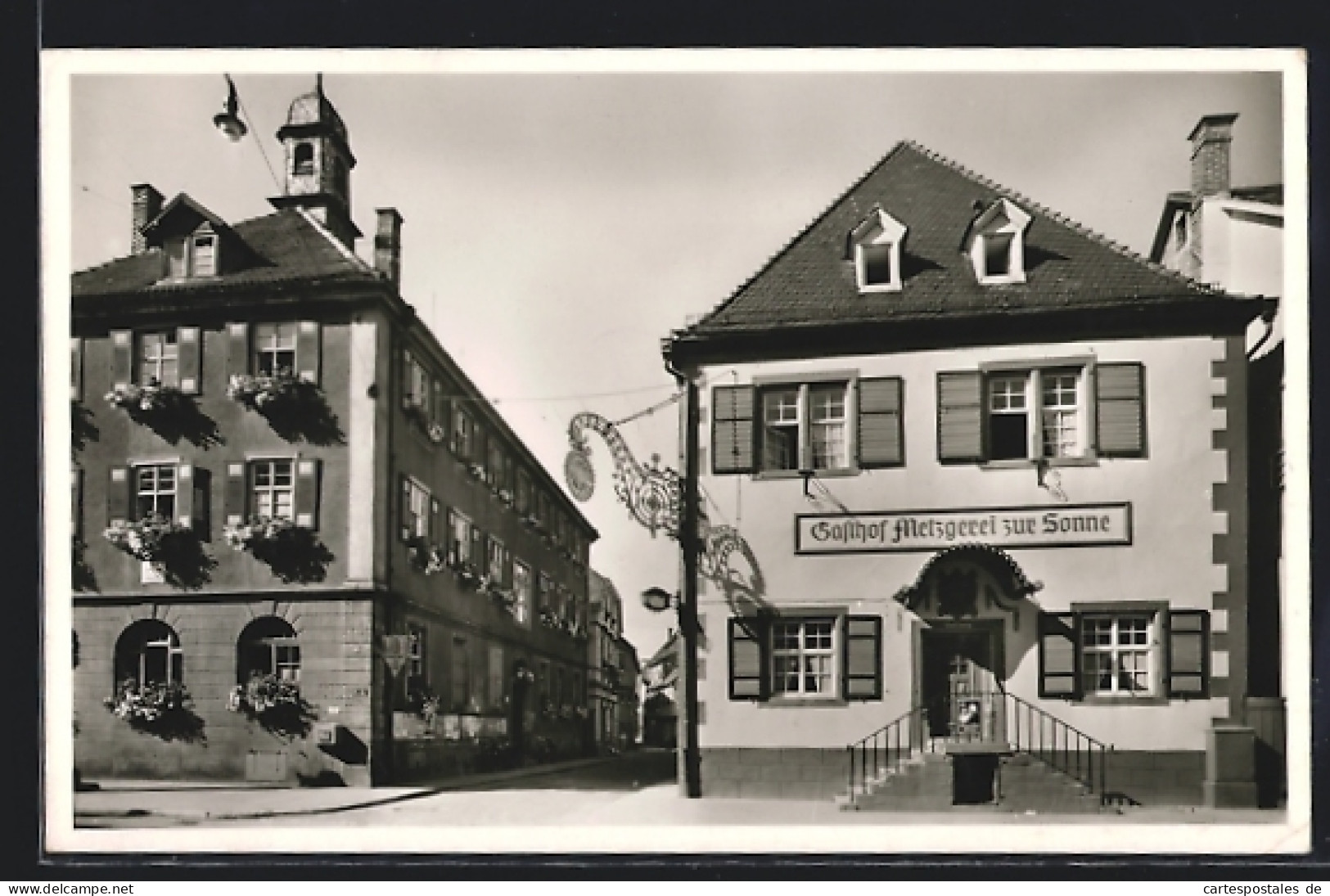 AK Oberkirch I. Renchtal, Gasthof Und Metzgerei Zur Sonne, Bes. Albert Ihling  - Oberkirch