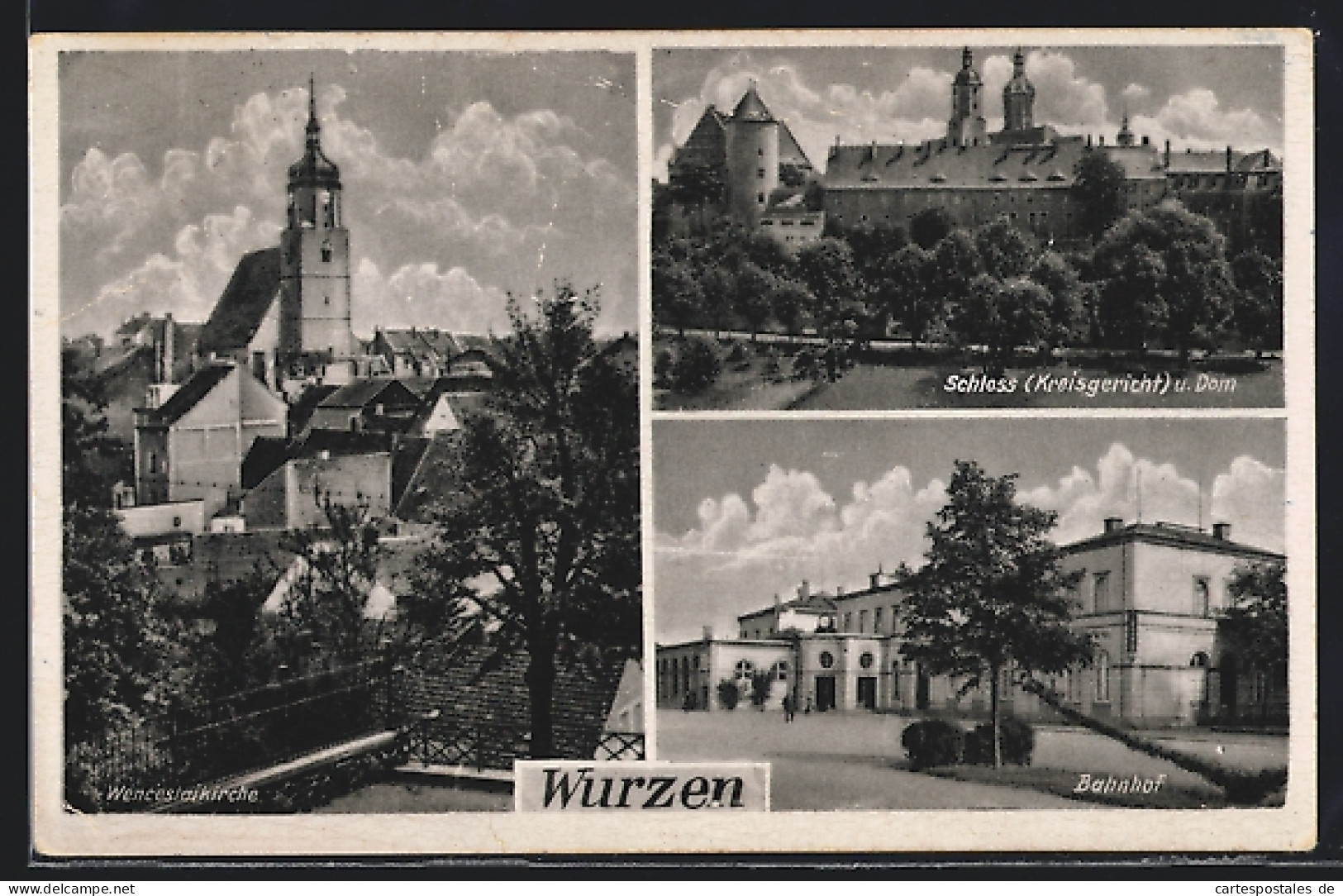 AK Wurzen, Wenceslaikirche, Schloss, Kreisgericht Und Dom, Bahnhof  - Wurzen