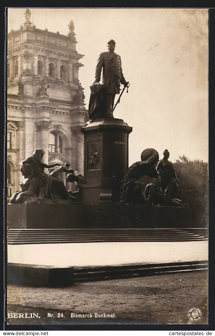 Foto-AK NPG Nr. 24: Berlin, Bismarck-Denkmal  - Fotografie