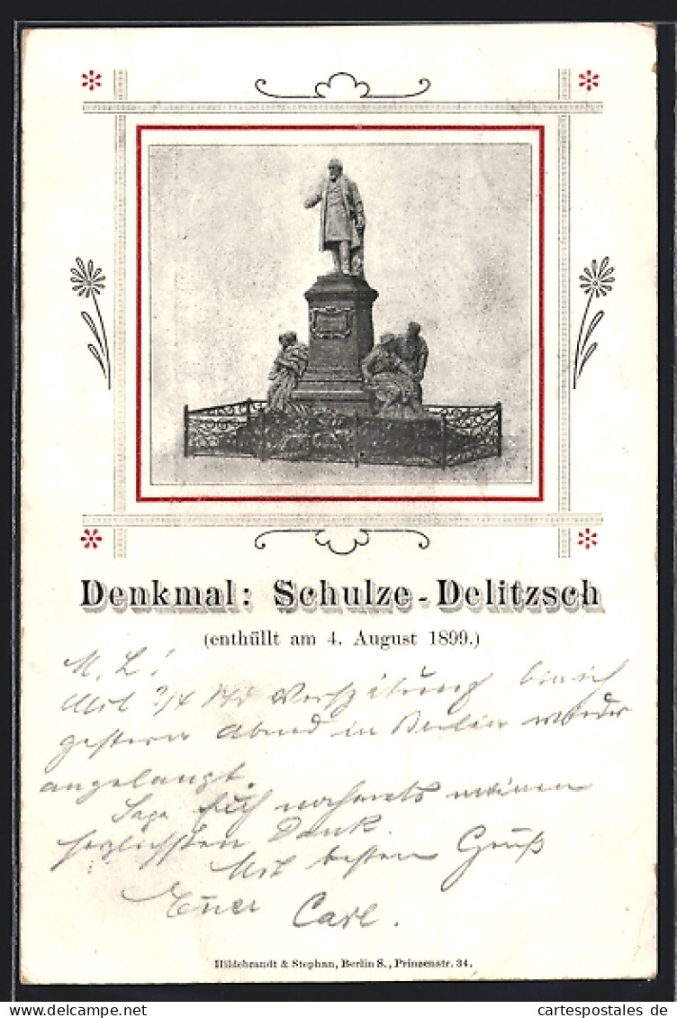 AK Berlin, Denkmal Schulze-Delitzsch In Der Köpenicker Strasse  - Mitte