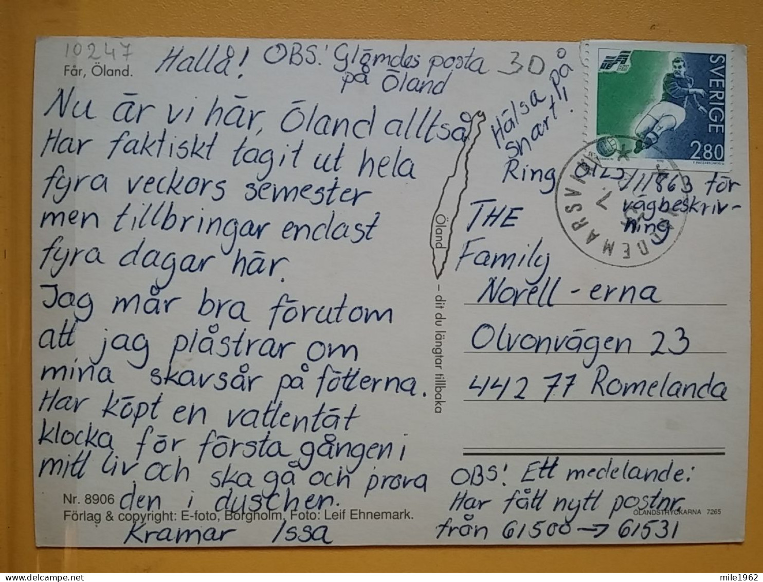 KOV 506-26 - SHEEP, MOUTON, OLAND, SWEDEN - Autres & Non Classés
