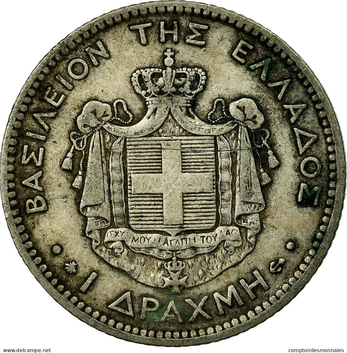 Monnaie, Grèce, George I, Drachma, 1873, Paris, TB+, Argent, KM:38 - Griekenland