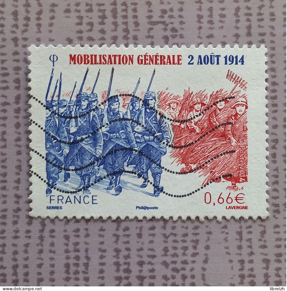 Mobilisation Générale  N° 4889  Année 2014 - Oblitérés