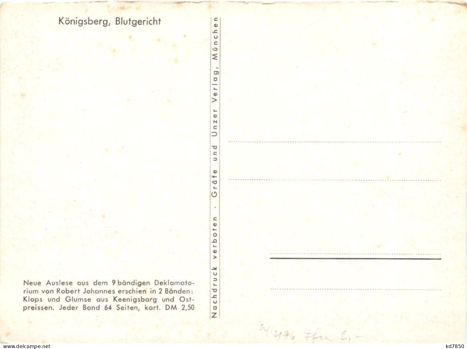 Königsberg - Blutgericht - Ostpreussen