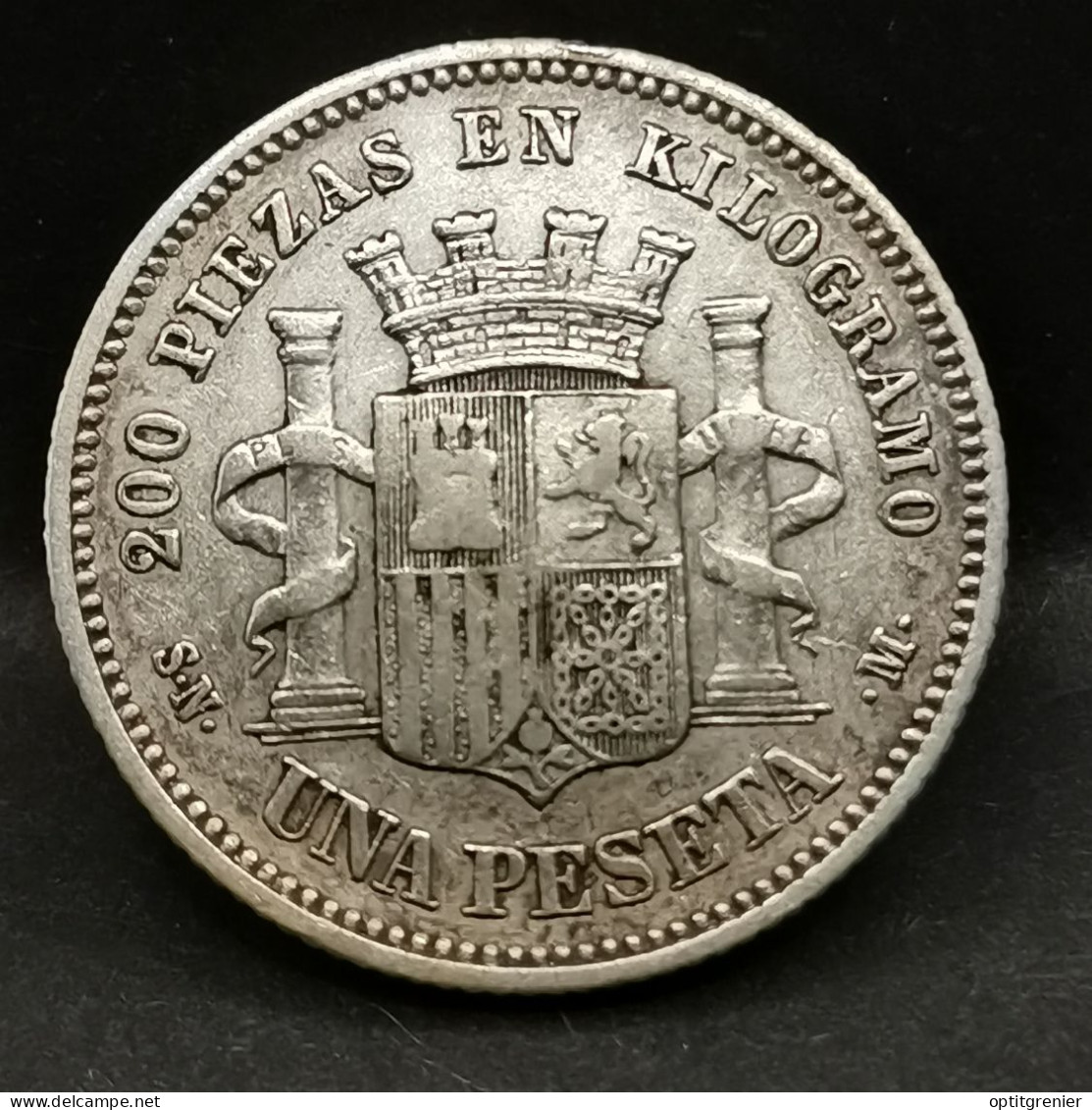 1 PESETA ARGENT 1869 Gouvernement Provisoire ESPAGNE / SPAIN SILVER - Primeras Acuñaciones