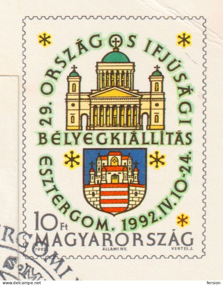 2001 Esztergom BASILICA Archdiocese Religion Christianity CHURCH EAN Bar Code 1992 HUNGARY STATIONERY POSTCARD FDC - Postwaardestukken