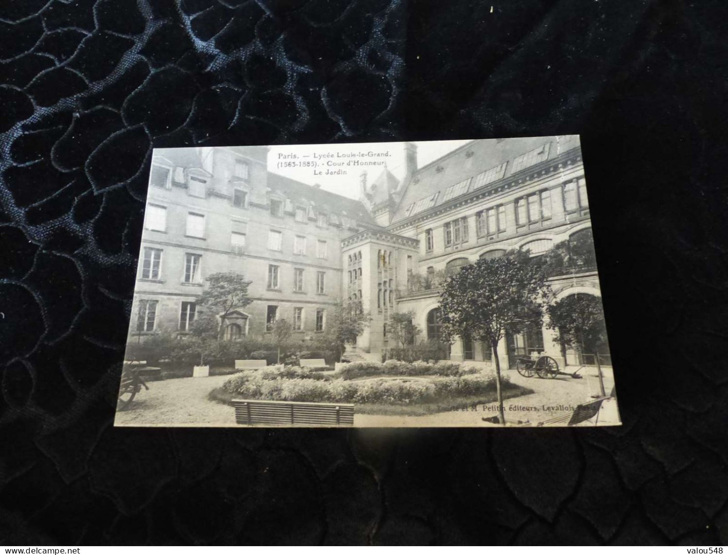 C-38, CPA, Paris, Lycée Louis Le Grand, Cour D'honneur, Le Jardin - Paris (05)