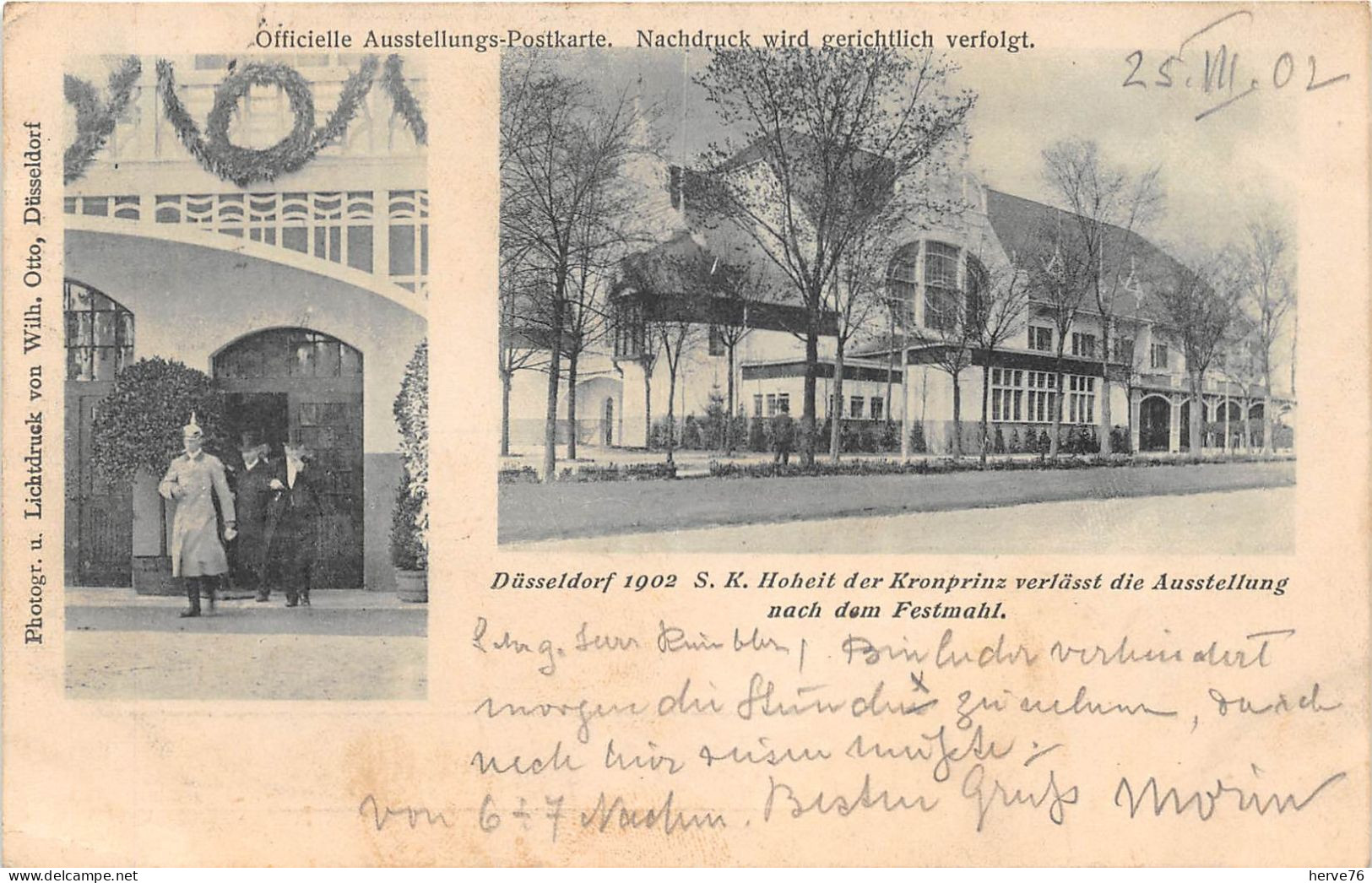 ALLEMAGNE - DUSSELFORF 1902 - Son Altesse Le Prince Héritier Quitte L’exposition Après Le Banquet - Düsseldorf