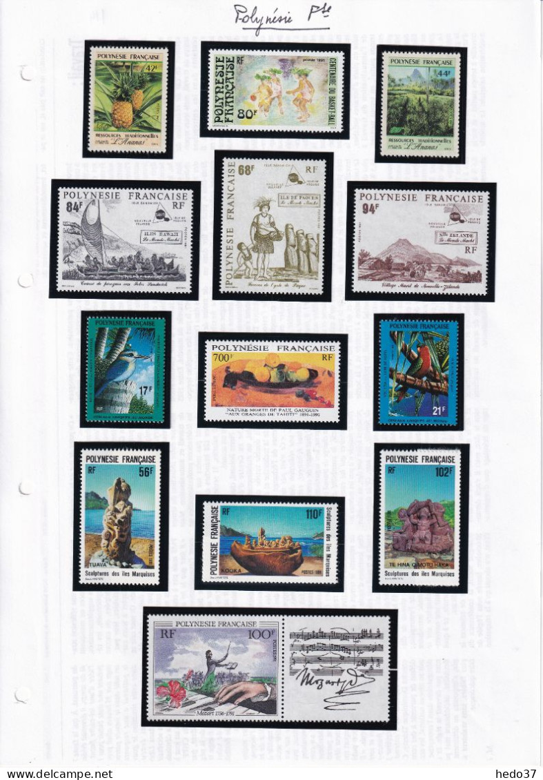 Polynésie - Collection 1991/2000 - Neufs ** Sans Charnière - Cote Yvert 865€ - TB - Collections, Lots & Series