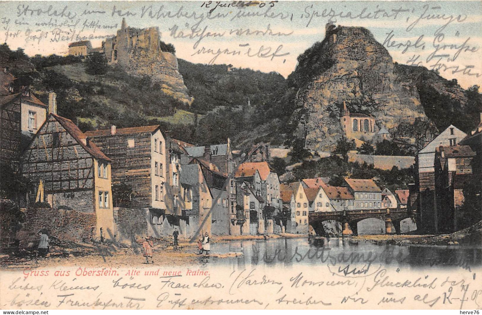 ALLEMAGNE - Gruss Aus Oberstein - Anciennes Et Nouvelles Ruines - Autres & Non Classés