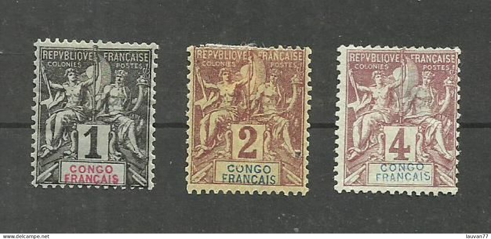 CONGO N°12 à 14 Cote 8.20€ - Used Stamps