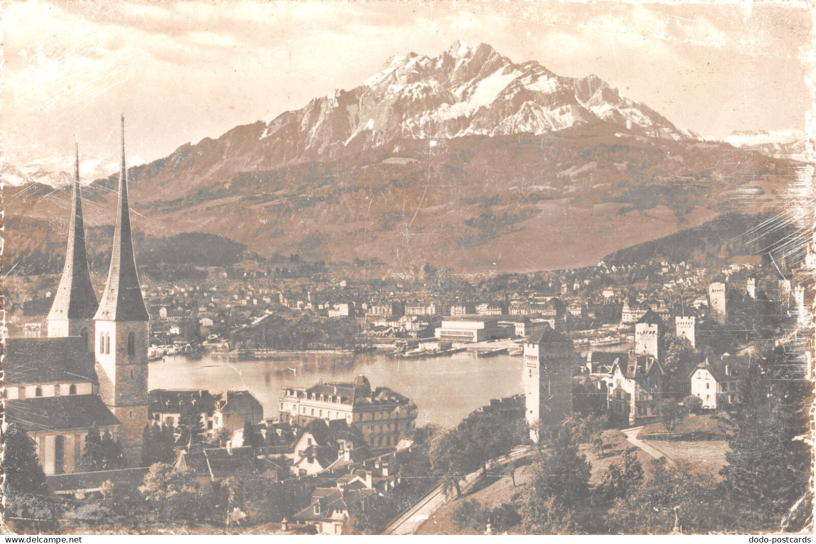 R332199 Luzern Mit Pilatus. 5906. Globetrotter G. M. B. H. 1956 - Monde