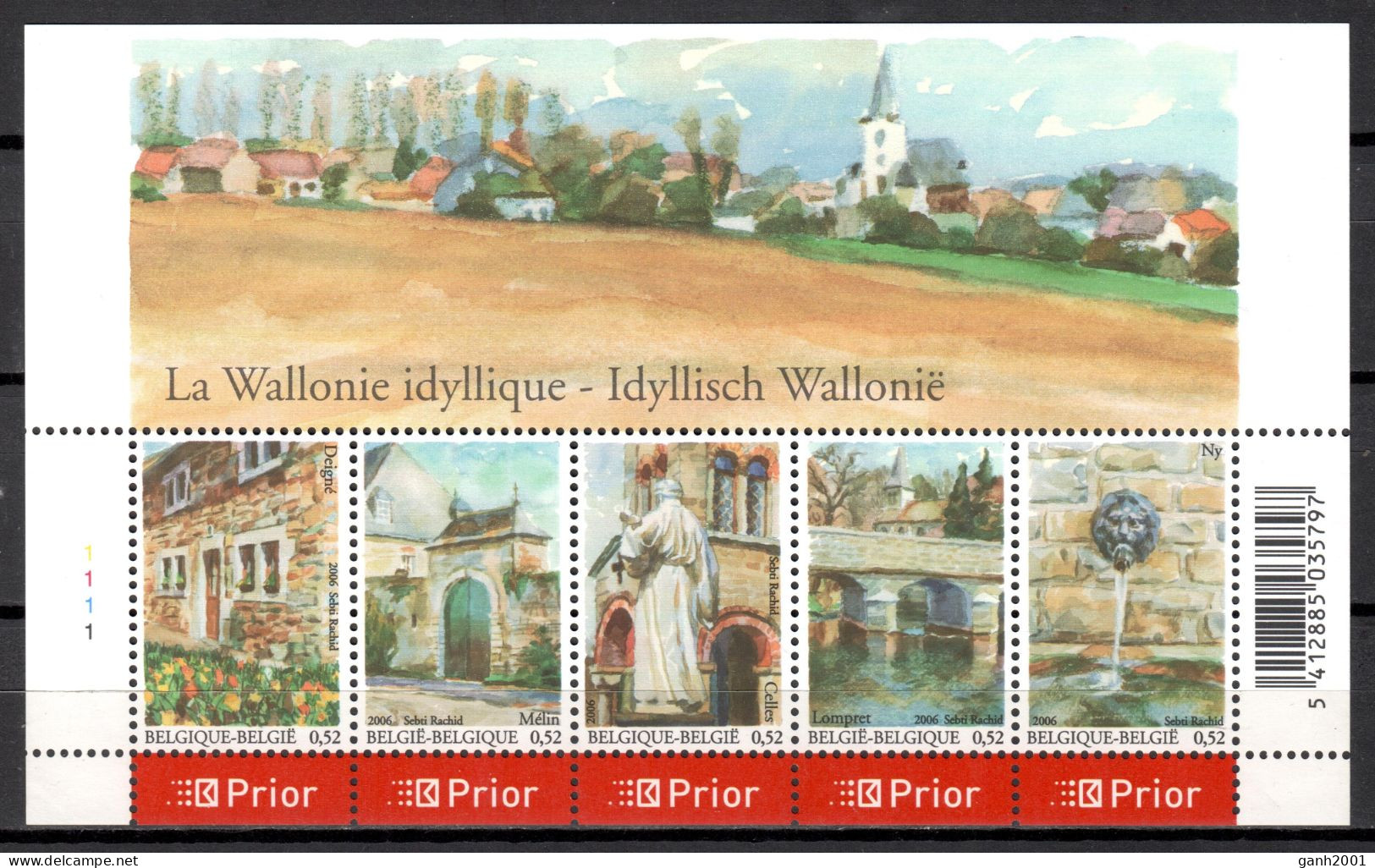 Belgium 2006 Bélgica / Tourism Wallonie MNH Turismo Valonia Tourismus Landschaften Wallonien / Lr33  33-38 - Unused Stamps