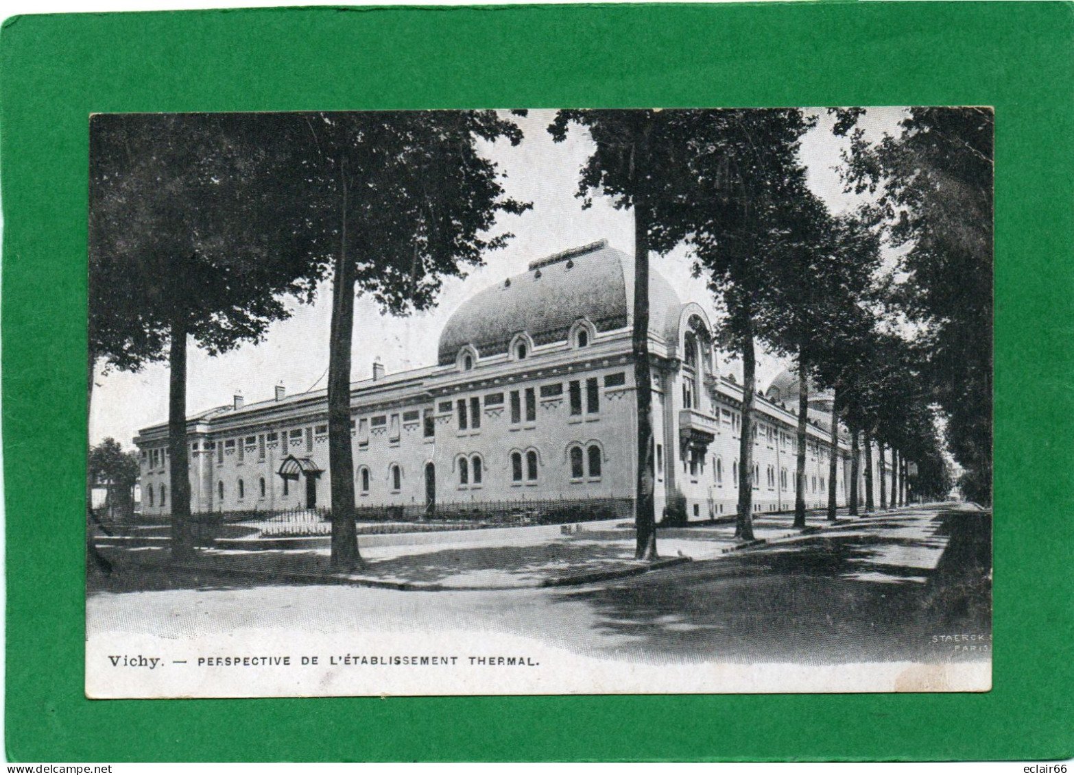 03, VICHY, Perspective De L'Etablissement Thermal, Voyagé Année 1906 Impeccable - Vichy