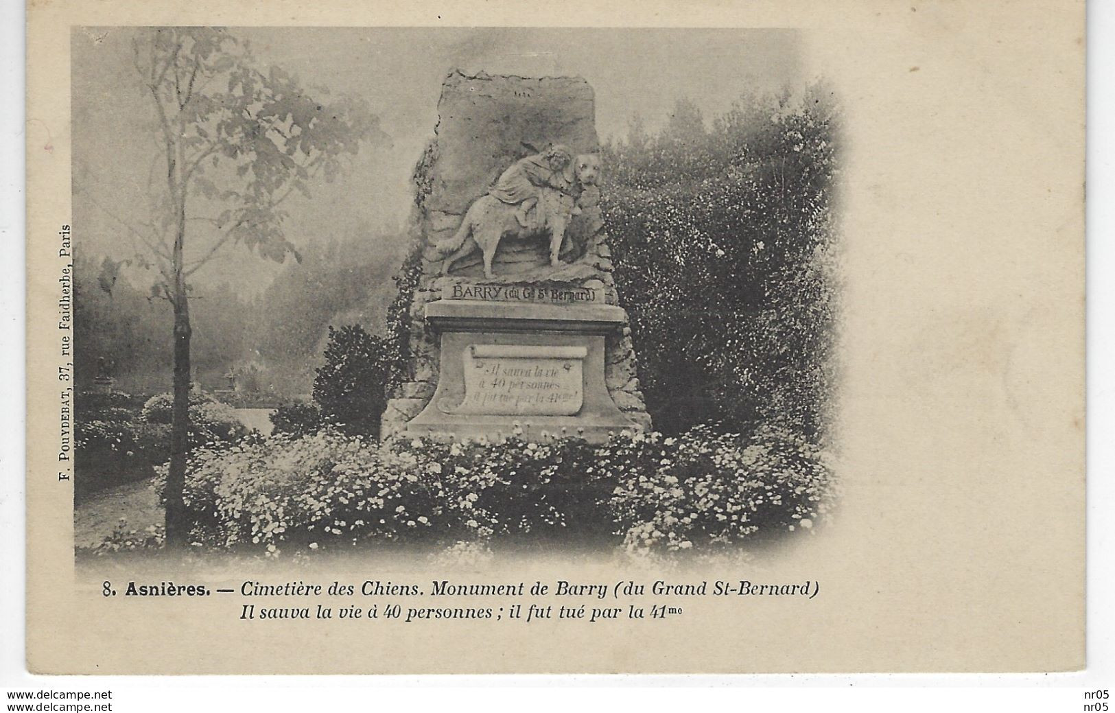 92 - ASNIERES - Cimetiere Des Chiens - Monument De Barry    ( Hauts De Seine ) - Asnieres Sur Seine