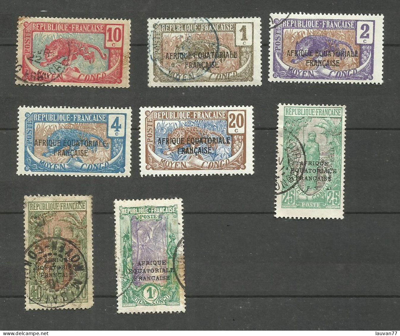 CONGO N°52, 72 à 74, 78, 79, 82, 86 Cote 5.10€ - Used Stamps