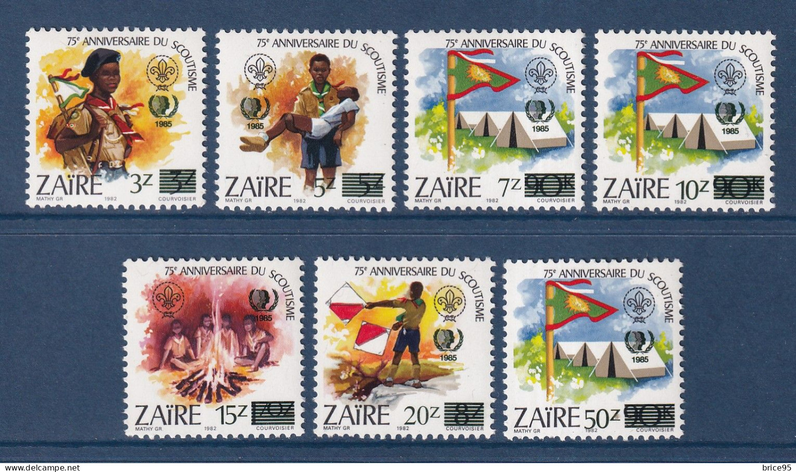 Zaïre - YT N° 1218 à 1224 ** - Neuf Sans Charnière - 1985 - Unused Stamps