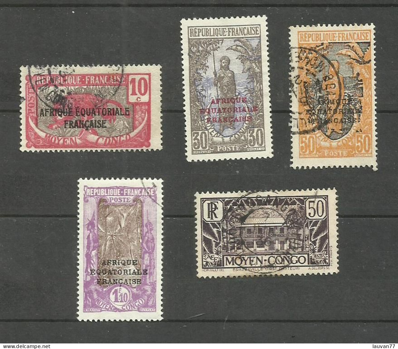 CONGO N°93, 96, 98, 99A, 124 Cote 6.10€ - Used Stamps