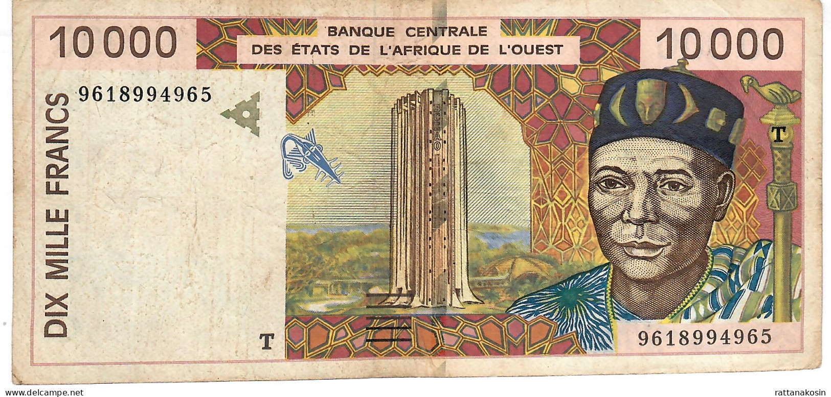 W.A.S. TOGO    P814Td 10000 FRANCS (19)96 1996  Signature 28  AVF  NO P.h. - États D'Afrique De L'Ouest