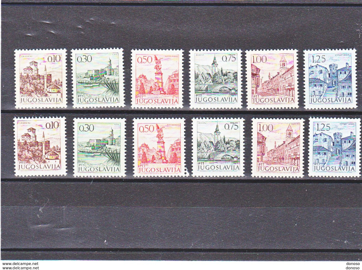 YOUGOSLAVIE 1971 TOURISME Yvert 1312A-1317 + 1312Aa-1317a NEUF** MNH Cote 20 Euros - Unused Stamps