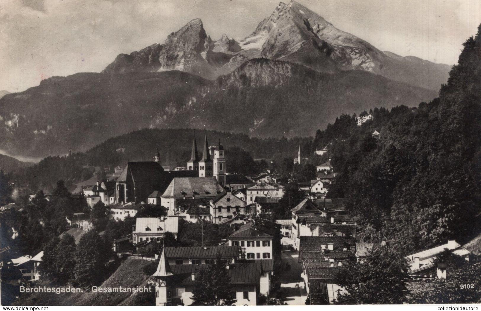BERCHTESGADEN - GESAMTANSICHT - CARTOLINA FP SPEDITA NEGLI ANNI 20 - Berchtesgaden