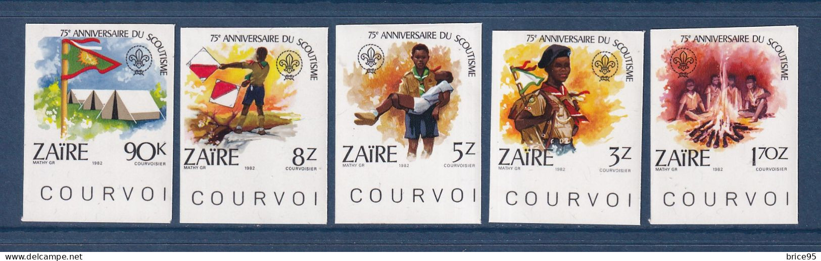 Zaïre - YT N° 1105 à 1109 ** - Neuf Sans Charnière - Non Dentelé - ND - 1982 - Nuevos