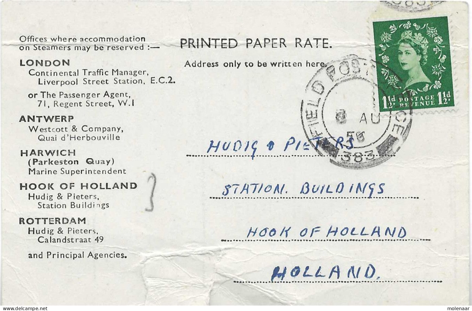 Postzegels > Europa > Groot-Brittannië >1952-2022 Elizabeth II >Printed Paper Rate Met No, 259 Field Post Office (17285) - Storia Postale