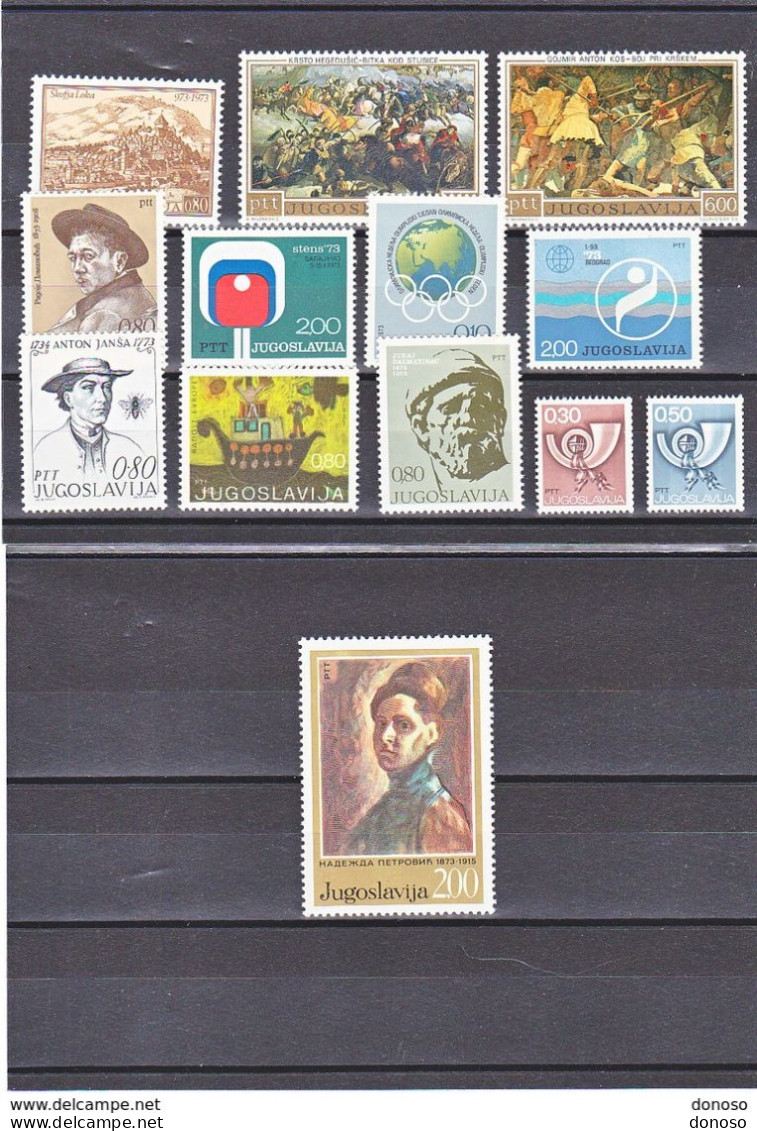 YOUGOSLAVIE 1973 Yvert 1380-1383 + 1395 + 1402-1409 NEUF** MNH Cote 6,90 Euros - Unused Stamps