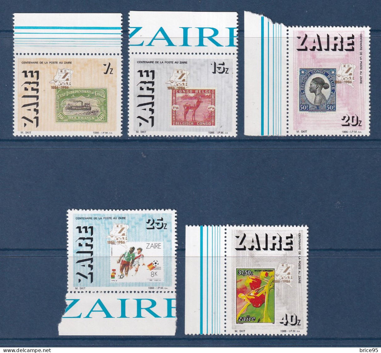 Zaïre - YT N° 1230 à 1234 ** - Neuf Sans Charnière - 1986 - Unused Stamps