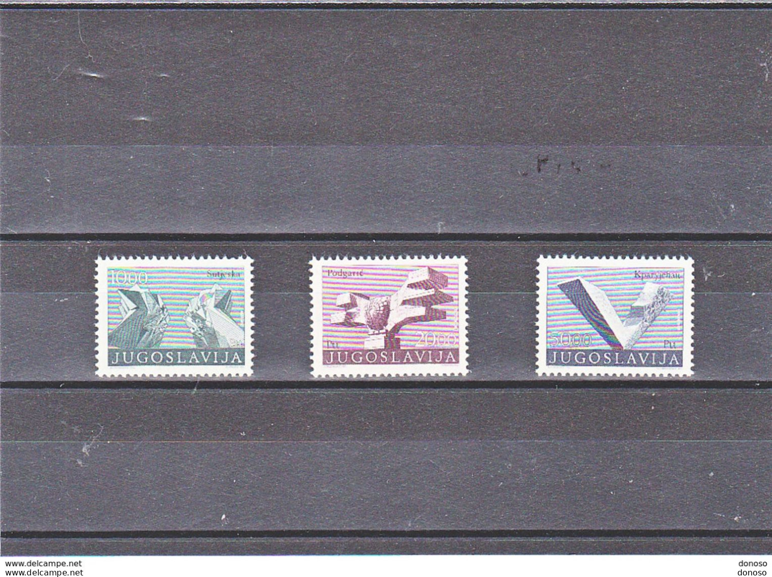 YOUGOSLAVIE 1974 Monuments, Sculptures Yvert 1426-1428 NEUF** MNH Cote 12 Euros - Nuevos