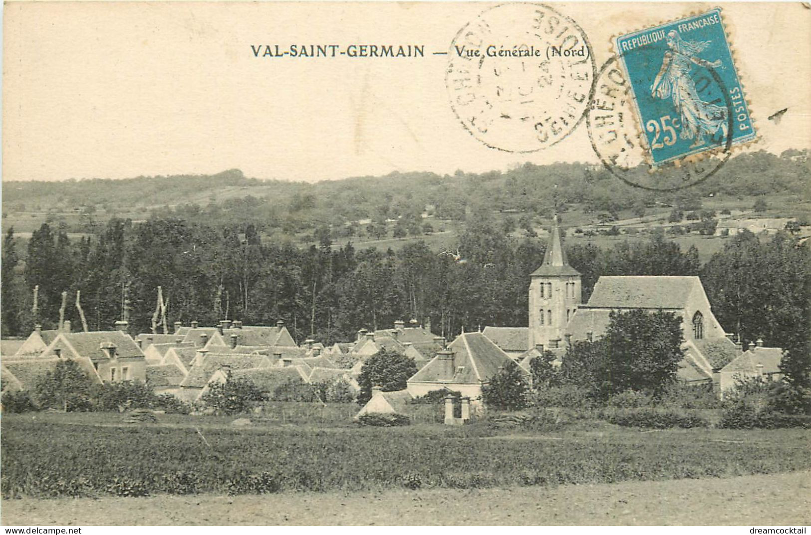 Top Promotion 91 VAL-SAINT-GERMAIN. Vue Générale Et L'Eglise 1924 - Autres & Non Classés